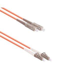 Оптичен пач кабел DeTech, SC-LC, UPC, Multimode, Duplex, 10м, Оранжев - 18340