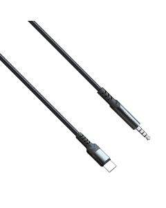 Аудио кабел Earldom ET-AUX38, 3.5mm към Type-C, 1.0м, Черен - 40178