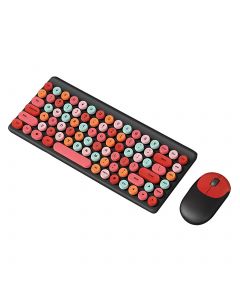 Комплект мишка и клавиатура DLFI QW02, Безжични, Многоцветен - 6158