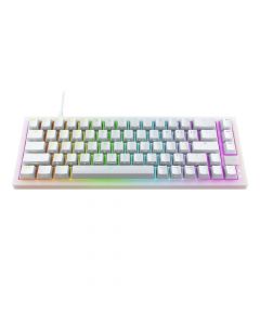Геймърскa механична клавиатура XTRFY K5 Transperant White, 65% Hotswap RGB US Layout Kailh Red