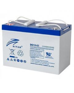 Оловна гелова батерия RITAR (DG12-65), 12V, 65Ah, 350 / 167 /182 mm  F5/M8 / F11/M6  RITAR, За соларни системи