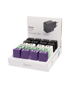 Зарядно 220V HAMA, 2 x USB, 2.4 A, Различни цветове