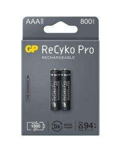 Акумулаторна Батерия GP R03 AAA 850mAh, NiMH, 85AAAHCB-EB2 RECYKO+ PRO, До 1500 цикъла, 2 бр. в опаковка