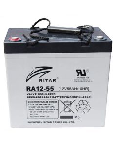 Оловна батерия RITAR (EV12-55), AGM, 12V, 55Ah, За електрически колички