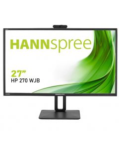 Монитор HANNSPREE HP248WJB, 27 inch, Wide, Full HD, 5 mpix вградена камера, D-Sub, HDMI, DP, Черен