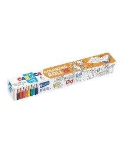 Carioca Комплект с цветни моливи Coloring Roll - ABC 42979