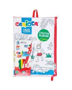 Carioca Комплект с флумастери Coloring album - Sea+Jungle 42984