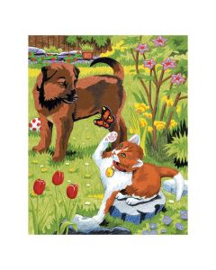 Royal&Langnickel Рисуване по номера с цветни моливи 22х30 - Куче и коте CPN3