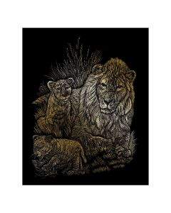 Royal&Langnickel Комплект за гравиране 20х25 - Лъвица и лъвчета GOLF14