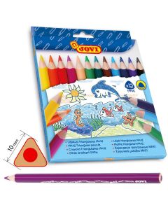 JOVI Цветни моливи JUMBO триъгълни MAXI – 12 цвята J735/12
