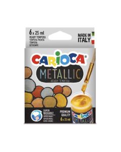 Carioca Бои темперни 6 цвята - Metallic K0026