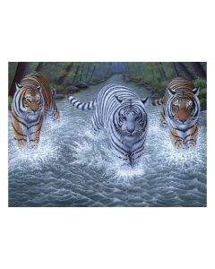 Royal&Langnickel Рисуване по номера с акрилни бои Junior Large - 39х30 - Тигри PJL34
