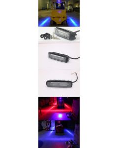 Универсална предупредителна LED ЛЕД синя светлина халоген лампа за безопасност 12-80v 30W за мотокар електрокар багер валяк строителни и селско