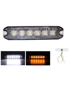 12 LED ЛЕД Комбинирана Жълто-Бяло Аварийна Лампа Блиц Светлина Мигаща За Пътна Помощ Платформа и др. 12-24V  MAR335