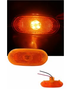 LED ЛЕД светодиоден габарит маркер токос жълт оранжев с 4 диода 12V за Мерцедес Спринтер Фолксваген Крафтер MERCEDES SPRINTER VW CRAFTER  MAR365