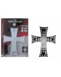 Сетодиоден светещ кръст бял 84 LED ЛЕД 12V -24V 245 x 200 mm  HAL473