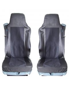 Калъф/тапицерия от плат и кожа за седалки за VOLVO FL,FE,FM16,FH16,FH12, Черни  TAP032