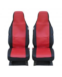 Калъфи за предни седалки Flexzon за Toyota Aygo, Citroen C1, Peugeot 107, Текстил, Червени  TAP100
