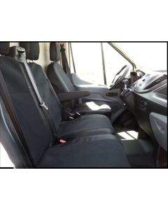 2+1 комплект калъфи / тапицерия - специално ушити за Ford Transit 2013+ - пасват перфектно - с отвор за барчето на двойната седалка - черно  TAP231