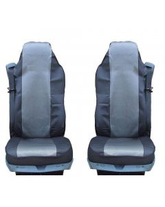 Калъф/тапицерия от плат и кожа за седалки за DAF CF, LF, XF95, XF105, Сиви  TAP040