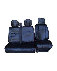 Калъфи/тапицерия за предни седалки за Opel Vivaro 2014+ / Renault Traffic, черни, еко кожа  TAP291