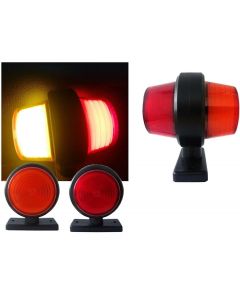 Комплект от 2 броя 12-24V ЛЕД LED Диодни Странични Маркери Рогчета Светлини неон ефект За Камион Ремарке Каравана Кемпер АТВ оранжево-червено  2X
