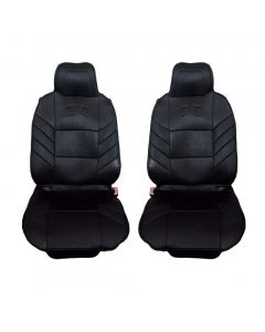 1 + 1 Универсални калъфи, тапицерия за предни седалки, Масажор, високо качествен текстилен материал, Черно  TAP110