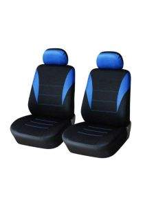 1+1 Нова Универсална тапицерия за предни седалки , калъфи за автомобил бус ван текстил в синьо-черно  TAP336