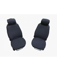 1+1 комплект плътни текстилени калъфи / тапицерия за седалки - цвят графит  TAP650