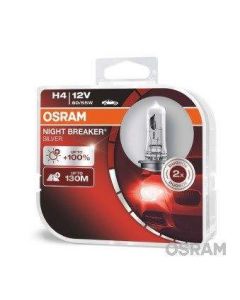 Комплект 2 халогенни крушки Osram H4 Night Breaker Silver +100%, 60/55W, 12V, P43T  64193NBS-HCB
