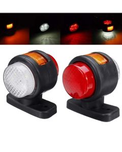 Комплект от 2 броя LED ЛЕД светодиодни габарити токоси рогче рогчета на 12V с три светлини бяла-жълта-червена  2x MAR236
