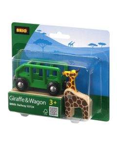Brio играчка вагон с жираф 33724