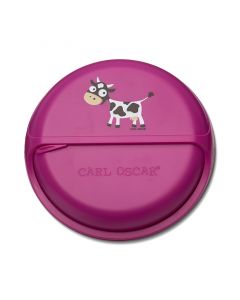 Carl Oscar кутия за снаксове кравичка лилаво 18см 109702
