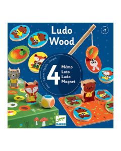Djeco 4 игри Ludo wood DJ01628
