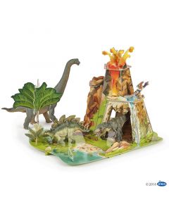 Papo 3D земя на динозаври от картон 60600