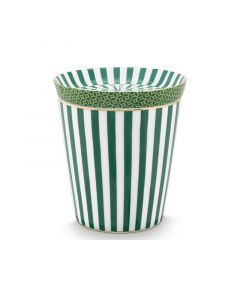 Pip Studio чаша с чиния Royal Stripes тъмно зелено 51.002.430