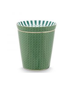 Pip Studio чаша с чиния Royal Tiles тъмно зелено 51.002.431