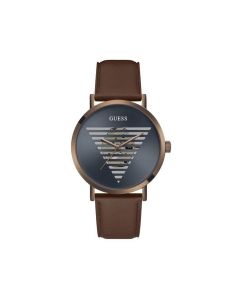 GUESS COFFEE CASE BROWN LEATHER WATCH GW0503G4