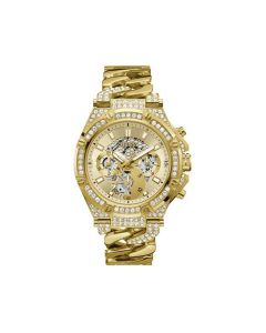 GUESS GOLD TONE CASE GOLD TONE STAINLESS STEEL WATCH GW0517G2