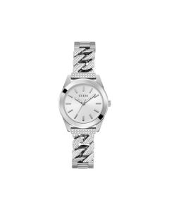 GUESS SILVER TONE CASE SILVER TONE STAINLESS STEEL WATCH GW0546L1