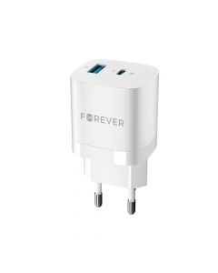 Forever Forever Зарядно TC-05 220V PD GaN USB, USB-C 33W бяло 10382