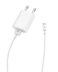 Devia Зарядно адаптер 220V USB + кабел iOS 2.1A бяло 5221