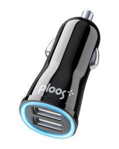 Ploos Зарядно за кола Ploos, 12V, 2 USB, 2A, Черно 6537