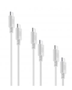 Cellular line Пакет 3бр кабели USB-C към USB-C, 15см/120см/200см 6938
