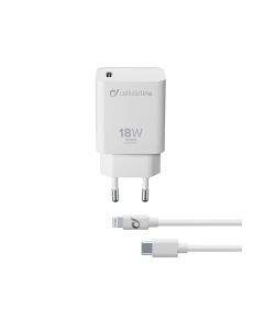Cellular line Зарядно Power Delivery с USB-C-Lightning кабел, 18W 7840