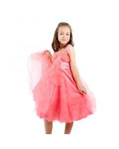 Рокля Принцеса в цвят диня за момиче от 2 до 4 години