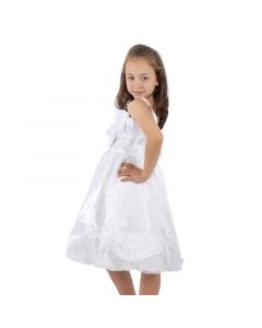 Рокля Shi Shu в бяло за момиче от 2 до 8 години