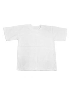Бяла тениска с къс ръкав от 7 до 9 години