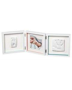 Baby Art Бяла рамка за 2 отпечатъка и снимка My Baby Style Essentials (бяло паспарту)