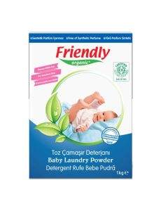 Friendly Organic FRIENDLY ORGANIC Органичен прах за пране за бебешки дрехи, 1кг